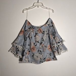 Women’s Off The Shoulder Floral Blouse Size S